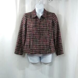 Christopher & Banks tweed jacket women's size medium 1% wool